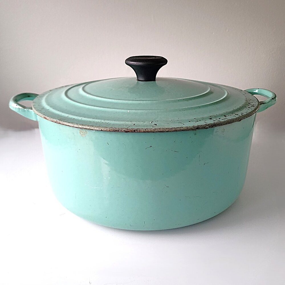 Le Creuset vintage Paris Blue French oven circa 1950